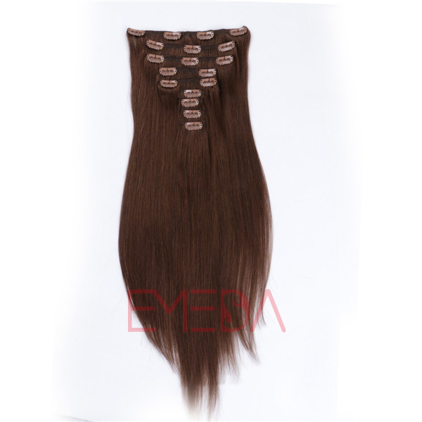 Top Quality Human Remy Hair Factory Price Clip In Hair Extensions    LM085